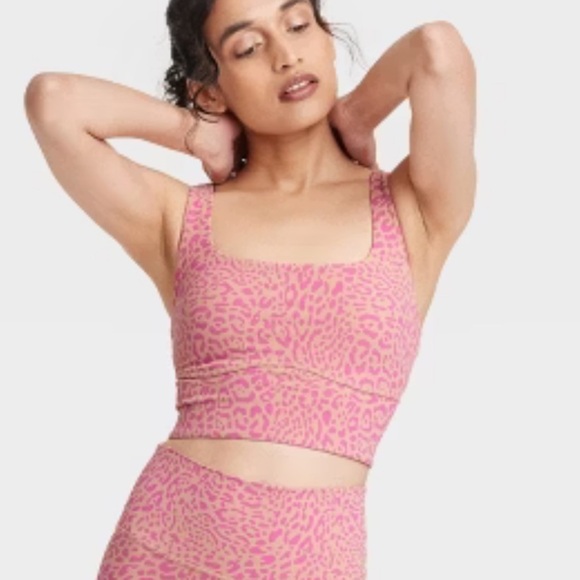 Women's Square Neck Cropped
Support Tank Top - JoyLab pink leopard new 🆕 - Picture 1 of 5
